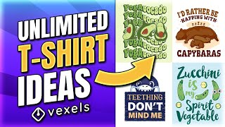 🤖The ULTIMATE Ai Tool to Generate TShirt Ideas Vexels Quote Generator Tutorial [upl. by Wallach]