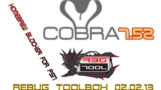 PS3 CFW COBRA 752 Homebrew Blocker for PSN amp REBUG TOOLBOX 020213 [upl. by Naimaj]