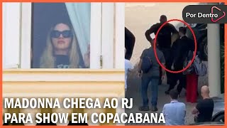 Madonna desembarca no Rio de Janeiro para show gratuito em Copacabana [upl. by Wolfson]