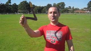 Boomerang Throwing Instructionswmv [upl. by Serafine]