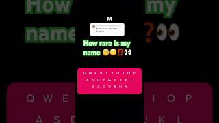 How common is my name rarenametest raremnames commonname shortsfeed viralshorts ytshorts name [upl. by Ydnagrub]