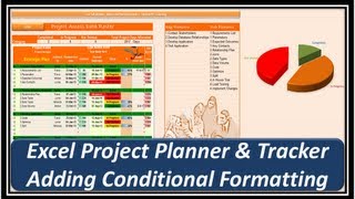 Excel  Project Planner and Tracker  Microsoft Excel 2013  Part 4 [upl. by Studnia]