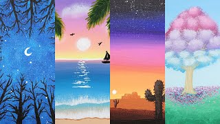 50 Easy Acrylic Painting Ideas for Beginners  2022 Mega Compilation [upl. by Mert]