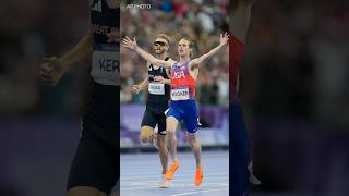 USA’s Cole Hocker stuns in 1500meter winning gold  Via AP [upl. by Nahum551]