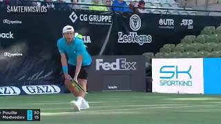 Daniil Medvedev vs Lucas Pouille  Highlights 2019 [upl. by Gesner]