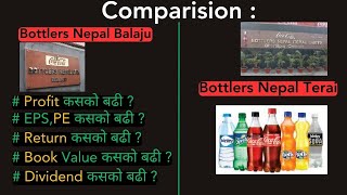 Stock Comparision  Bottlers Nepal Balaju VS Bottlers Nepal Terai  Nepali sharemarket NEPSE [upl. by Candide]