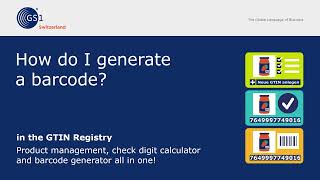 How do i generate a barcode in the GTINRegistry Tutorial [upl. by Eden]