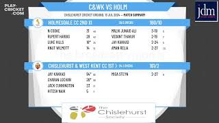 Chislehurst amp West Kent CC 1st XI v Holmesdale CC 2nd XI [upl. by Eirret622]