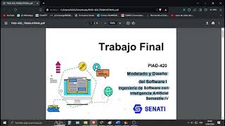 trabajo final Modelado y Diseño del Software 1 SENATI 4 semestre [upl. by Buckie995]