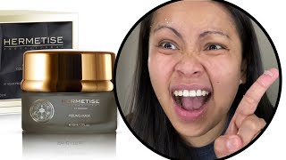 HERMETISE PEELING MASK amp MOISTURIZER TRY ON  DOES IT WORK [upl. by Vivl952]