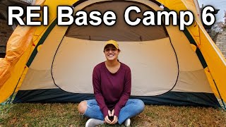 2020 REI Base Camp 6 Tent  A Setup Guide and Initial Tour of the Tent [upl. by Maurilia]