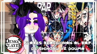 •Pilares reaccionan al rap de • shinobu kanao e inosuke vz douma • kny • gacha club • 🦋❄️🐗 [upl. by Naitsirc]