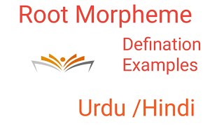 What is root morpheme Explain with examples in UrduHindi [upl. by Meletius]