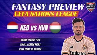 NED vs HUN Dream11 Team  Netherlands vs Hungary Dream11 Team  Fantasy Tips Teams and Prediction [upl. by Etterraj]