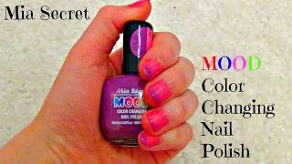 Mia Secret Color Changing Nail Polish Review and Demo  BuyorBye [upl. by Akimak]