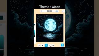 Theme  Moon roblox art drawing painting illustration games shorts [upl. by Ehtyaf]