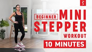 10 Min BEGINNER TABATA Mini Stepper Workout [upl. by Mcclenon]