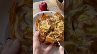 Torta di mele croccante e cremosa con pasta fillo 🤤 l’hai mai fatta tortadimele pastafillo [upl. by Ettenor]