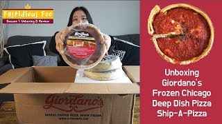 Unboxing Giordanos Frozen Pizza [upl. by Chin]