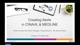 Creating Alerts in CINAHL and MEDLINE [upl. by Nelleus]