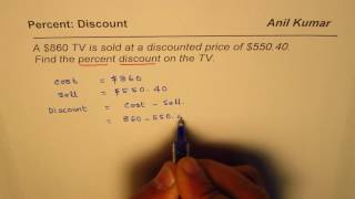 How to find percent discount from cost and selling price [upl. by Ardnaxela]