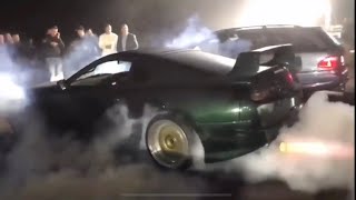 Toyota Supra Mk4 Epic burnout 2step [upl. by Adnah506]