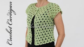 Buttonup Lace Jacket Cardigan Crochet Pattern [upl. by Novak]