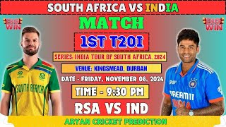 South Africa vs India 1st T20I Match Prediction  RSA vs IND Match Prediction 2024  1ST T20 [upl. by Anema]