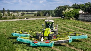 FAUCHE DE LUZERNE EN 24M 1200ha CLAAS COUGAR 1400 UNIQUE EN FRANCEJohn Deere 6250R amp Disco 1100RC [upl. by Atimad303]