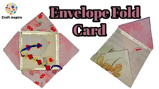 How to make Envelope Fold card  Handmade easy card tutorial  Craft Inspire [upl. by Ruben]