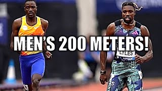 NOAH LYLES VS LETSILE TEBOGO  2024 Mens 200 Meter Dash [upl. by Enidaj590]