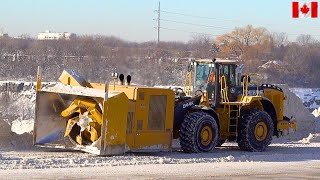 Raw video of the biggest snow dump site in MontrealTruck AccidentCanada🇨🇦❄️【No musicNo subtitle】 [upl. by Kathryne]