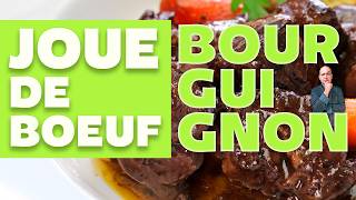 La Recette de JOUE DE BŒUF à la BOURGUIGNONNE [upl. by Namso107]