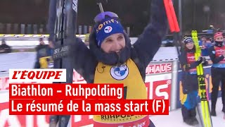 Biathlon 2023  Le résumé de la victoire de Julia Simon sur la mass start de Ruhpolding [upl. by Tersina]