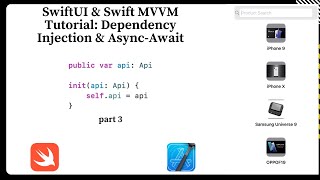 SwiftUI amp Swift MVVM Tutorial Dependency Injection AsyncAwait [upl. by Cordie74]