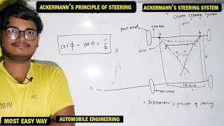 Ackermanns steering system  Ackermanns principle of steering  Deepak Sir Automobile engineering [upl. by Fretwell]