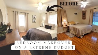 Extreme bedroom makeover on a budget  Bedroom transformation [upl. by Zurheide]