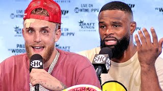 HIGHLIGHTS  JAKE PAUL VS TYRON WOODLEY 2 POSTFIGHT PRESS CONFERENCE [upl. by Akinahc]