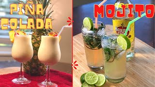 BEBIDAS ALCOHÓLICAS PREPARADAS PARA FIESTAS  PINA COLADA Y MOJITO  RECETA DE BEBIDAS [upl. by Narahs57]