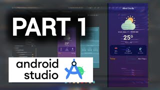 أول مشروع في برنامج اندرويد استديو android studio  برمجة واجھة تطبيق الطقس [upl. by Shivers]