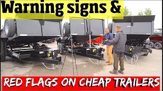 How NOT to Buy a Dump trailer RED FLAGS amp how Cheap Trailers CUT Quality pt 12  4 k video [upl. by Edrahs]