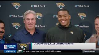 Grading the Jaguars draft class on NFL Draft Today  NFL Network  Jacksonville Jaguars [upl. by Thain]