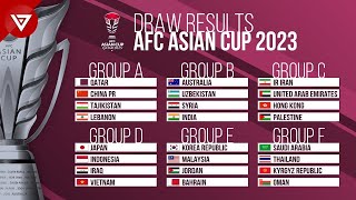 Draw Results AFC Asian Cup 2023 Group Stage [upl. by Paxton]