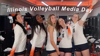 D1 VOLLEYBALL MEDIA DAY  Nike Gear Haul University of Illinois [upl. by Ryle]