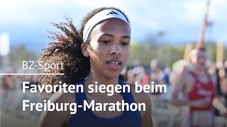 Favoriten siegen beim FreiburgMarathon [upl. by Dlaregztif]