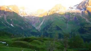 Großglockner Hochalpenstraße Um 6 Uhr 10 morgens im Sonnenaufgang Radfahrer sind schon fleissig [upl. by Keffer]