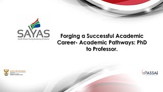 Academic Pathways PhD to Professor webinar [upl. by Imoyik992]