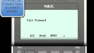 NEC SV8100  How to activate Call Forwarding [upl. by Adaj]