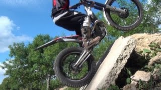 Trials amp Enduro Motorcycle Beginner Level Obstacle training  Jotagas [upl. by Quinton748]