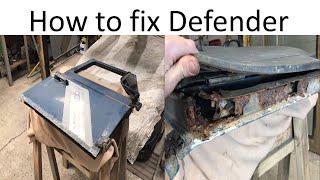 NIGHTMARE Landrover Defender door RUST repairs [upl. by Eiggem]